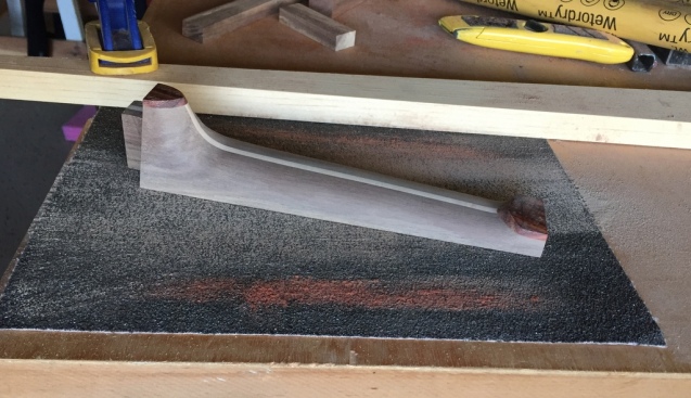 sanding the fretboard gluing surface flat